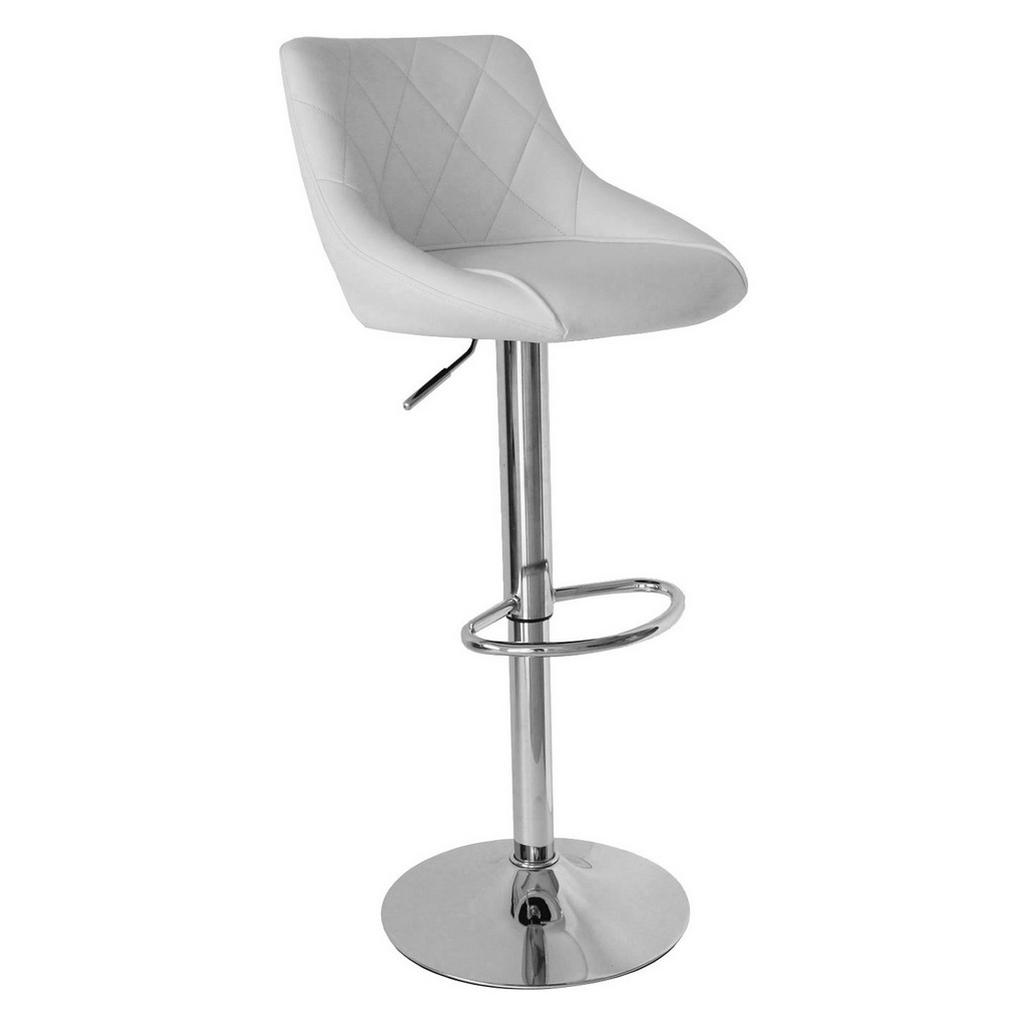 BARSKI STOL, bela, barve kroma