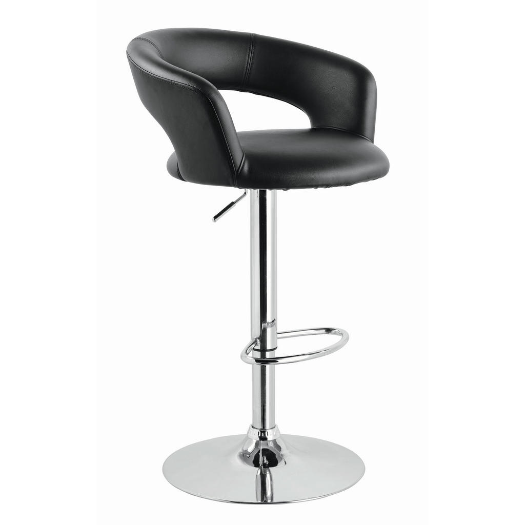 BARSKI STOL, črna, barve kroma