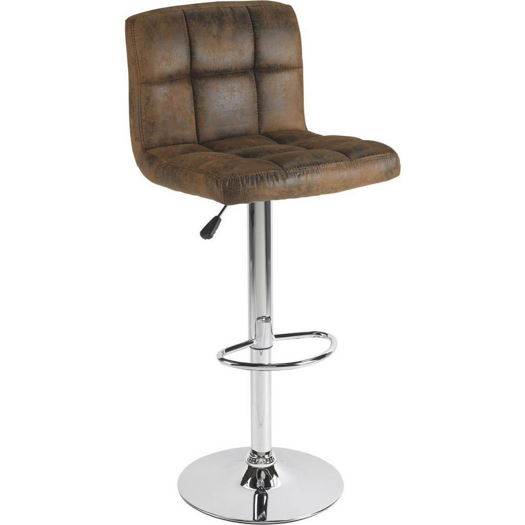 BARSKI STOL, rjava, barve kroma