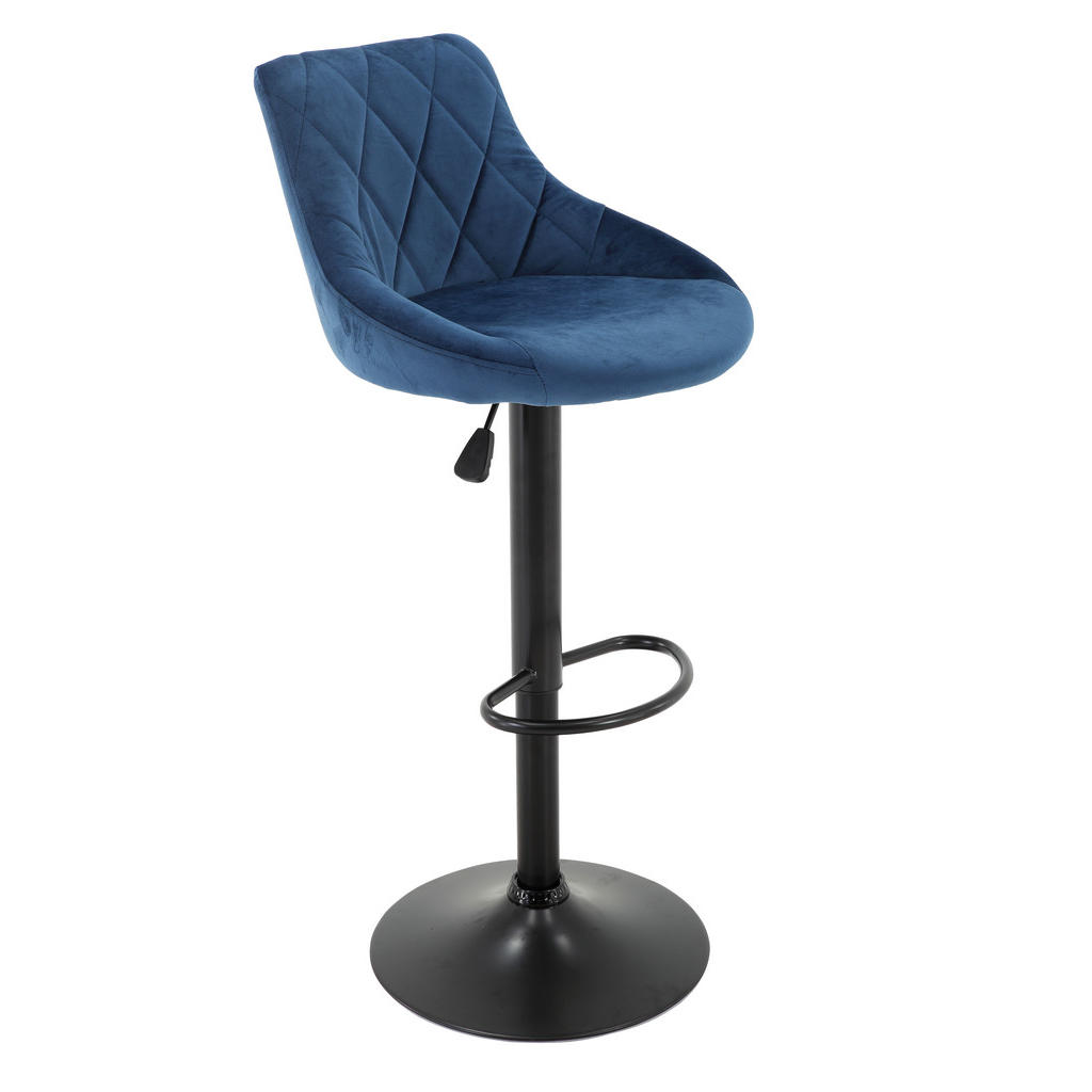 BARSKI STOL, modra, črna