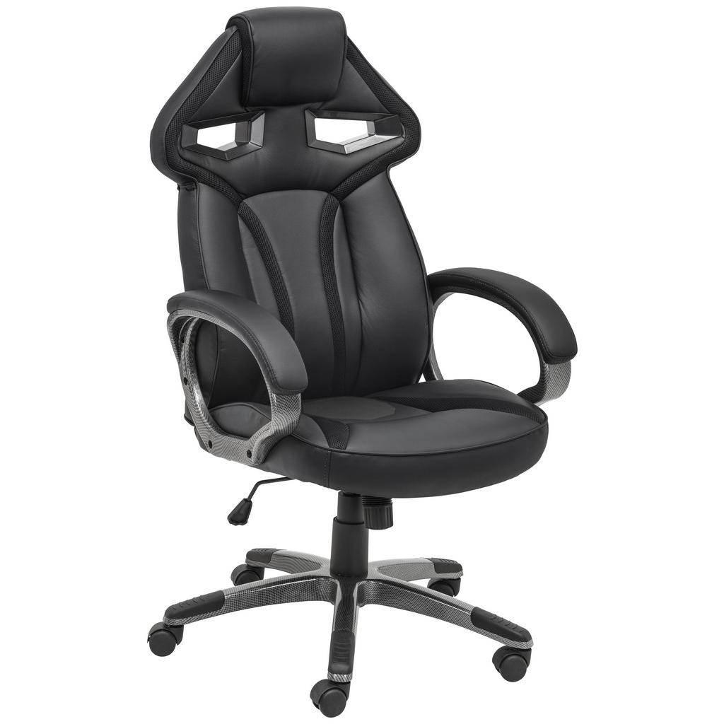 PISARNIŠKI STOL kovina, umetna masa, tekstil siva, črna