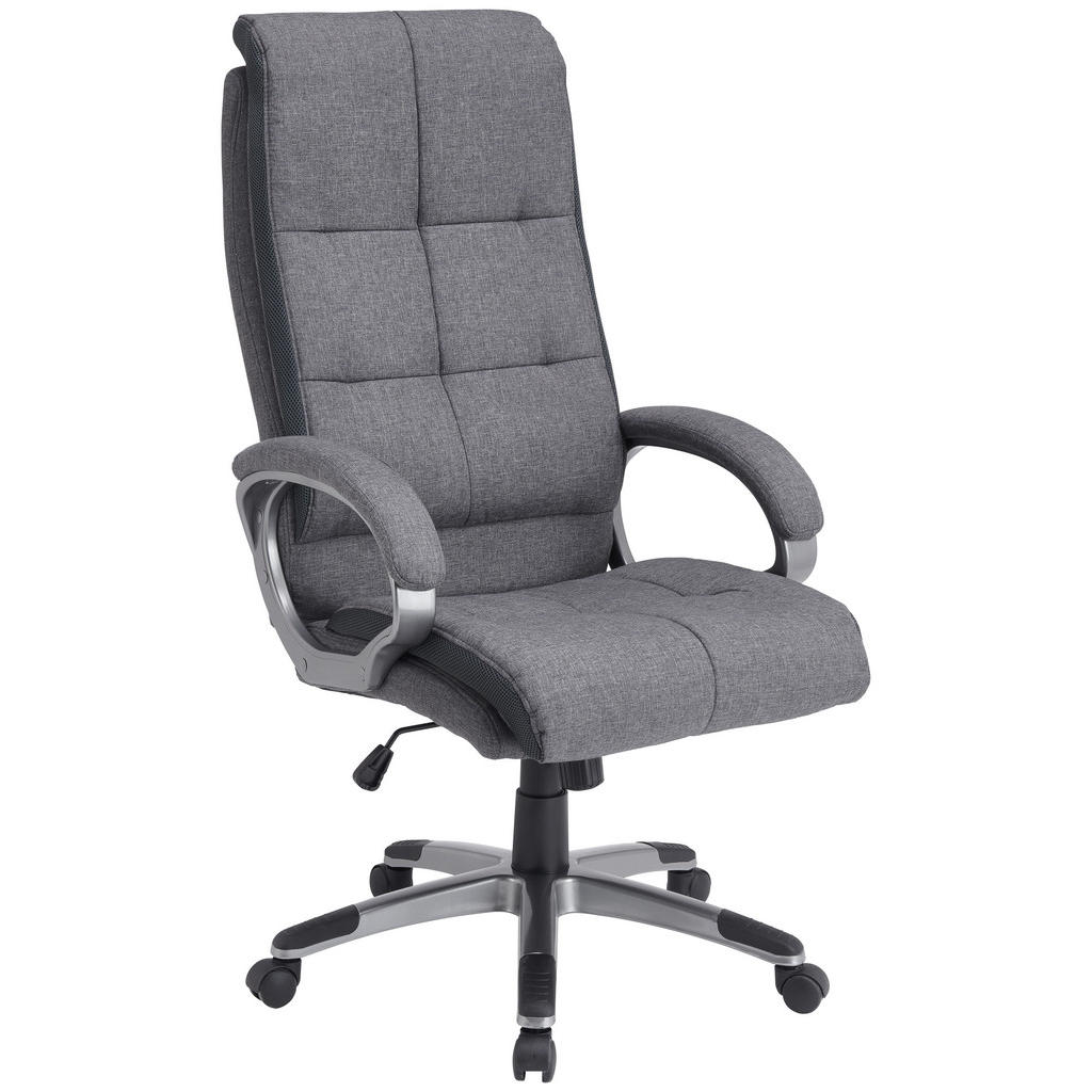 PISARNIŠKI STOL kovina, umetna masa, tekstil siva, temno siva