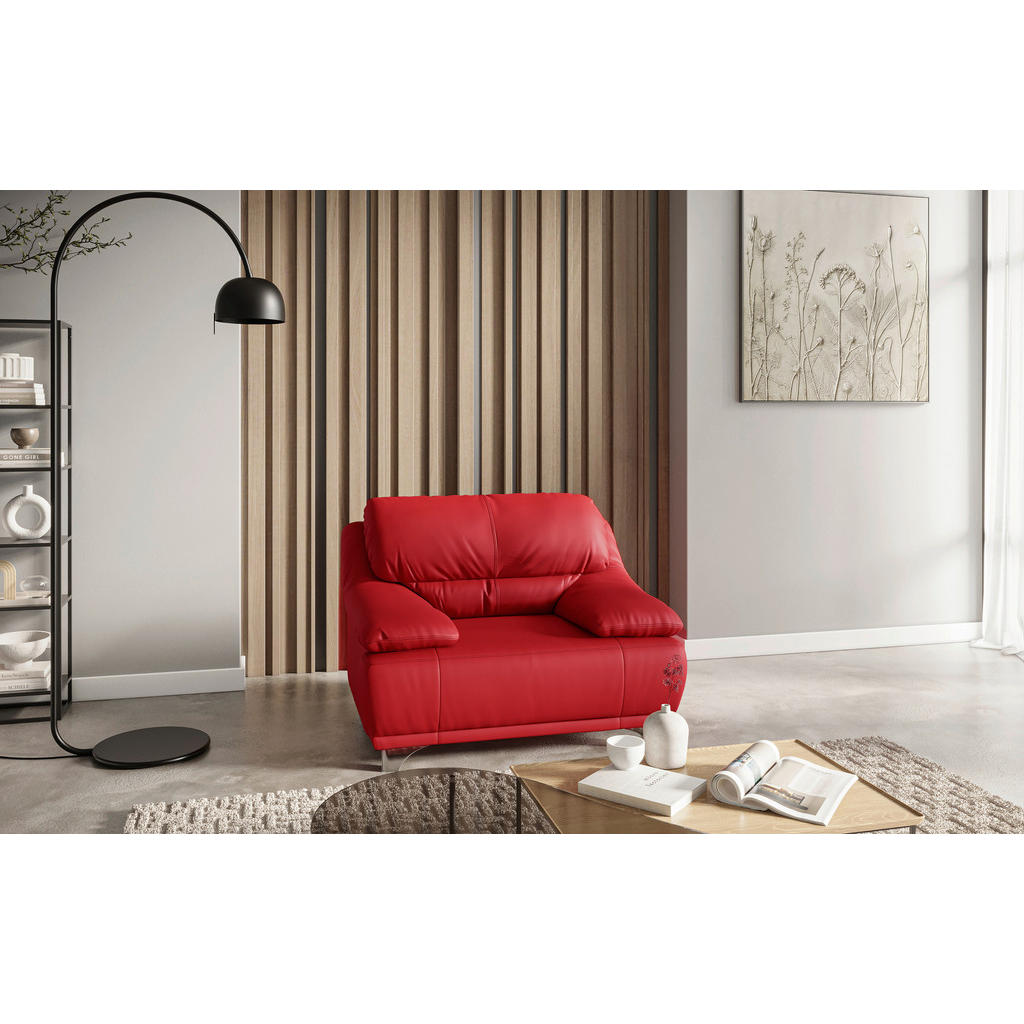 Alternative view of FOTELJ, rdeča usnje