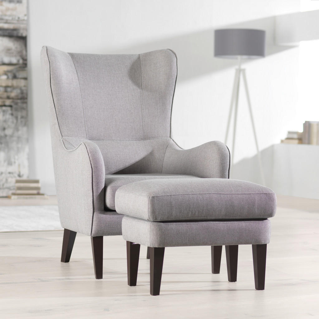 Alternative view of FOTELJ Z OPORO ZA GLAVO, umazano rjava tekstil