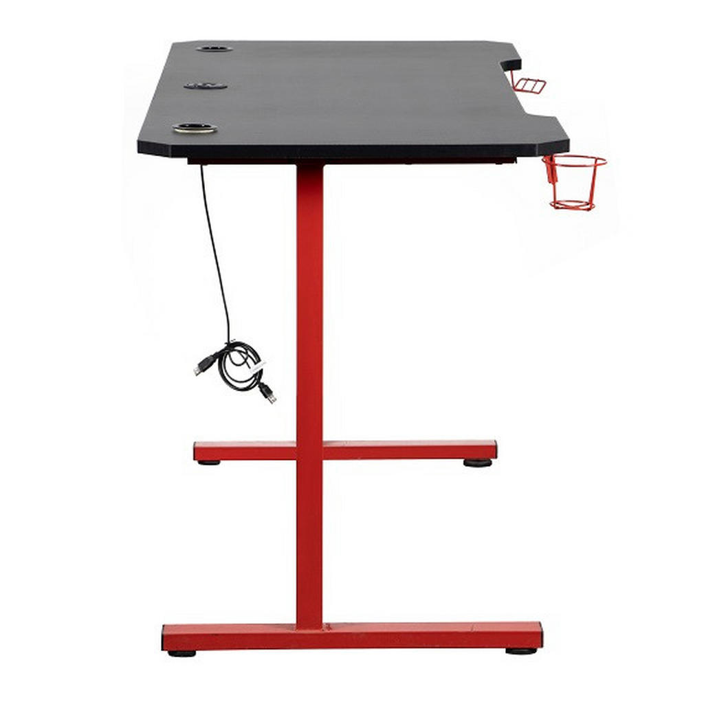 Alternative view of GAMING MIZA kovina, leseni material rdeča, črna