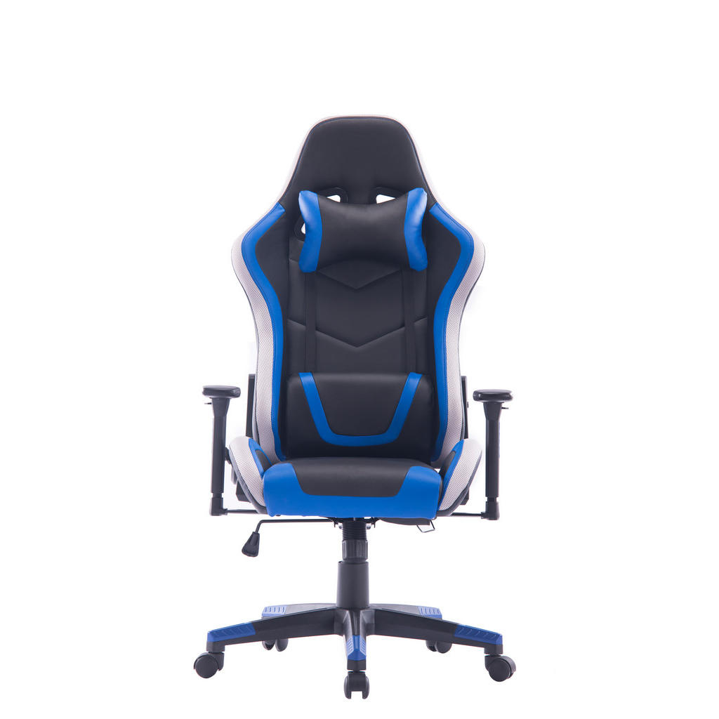 Alternative view of GAMING STOL kovina, umetna masa, tekstil modra, črna, bela