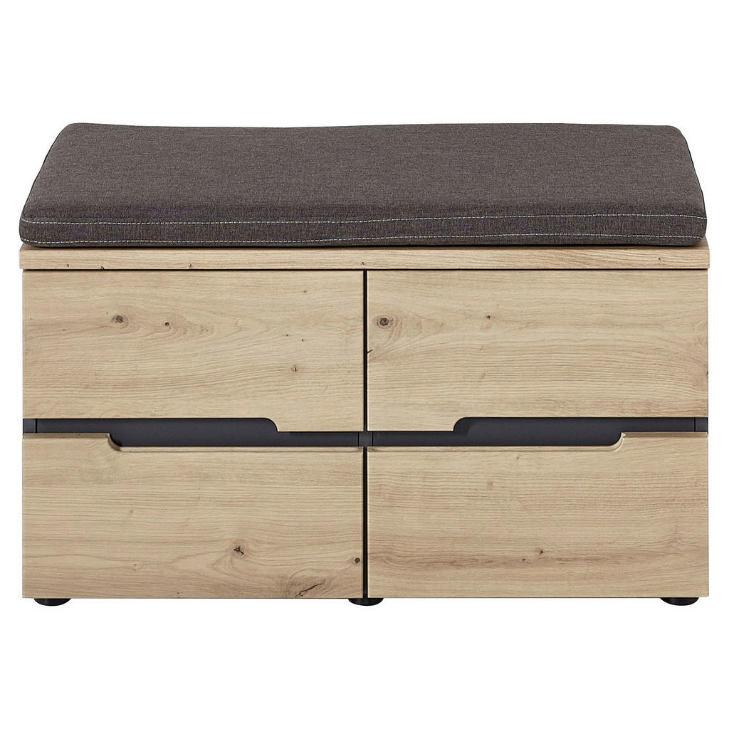 GARDEROBNA KLOP barve grafita, siva, hrast artisan