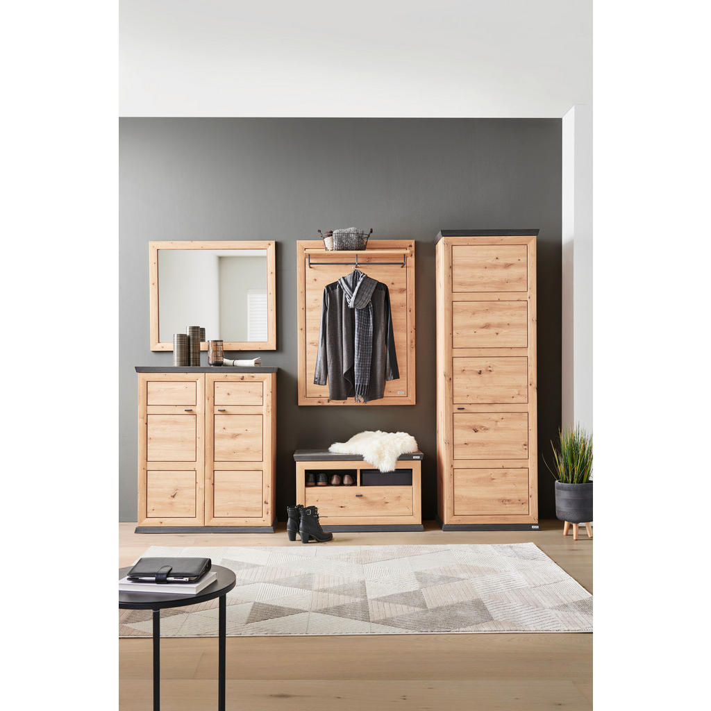 Alternative view of GARDEROBNA KLOP barve hrasta, temno siva