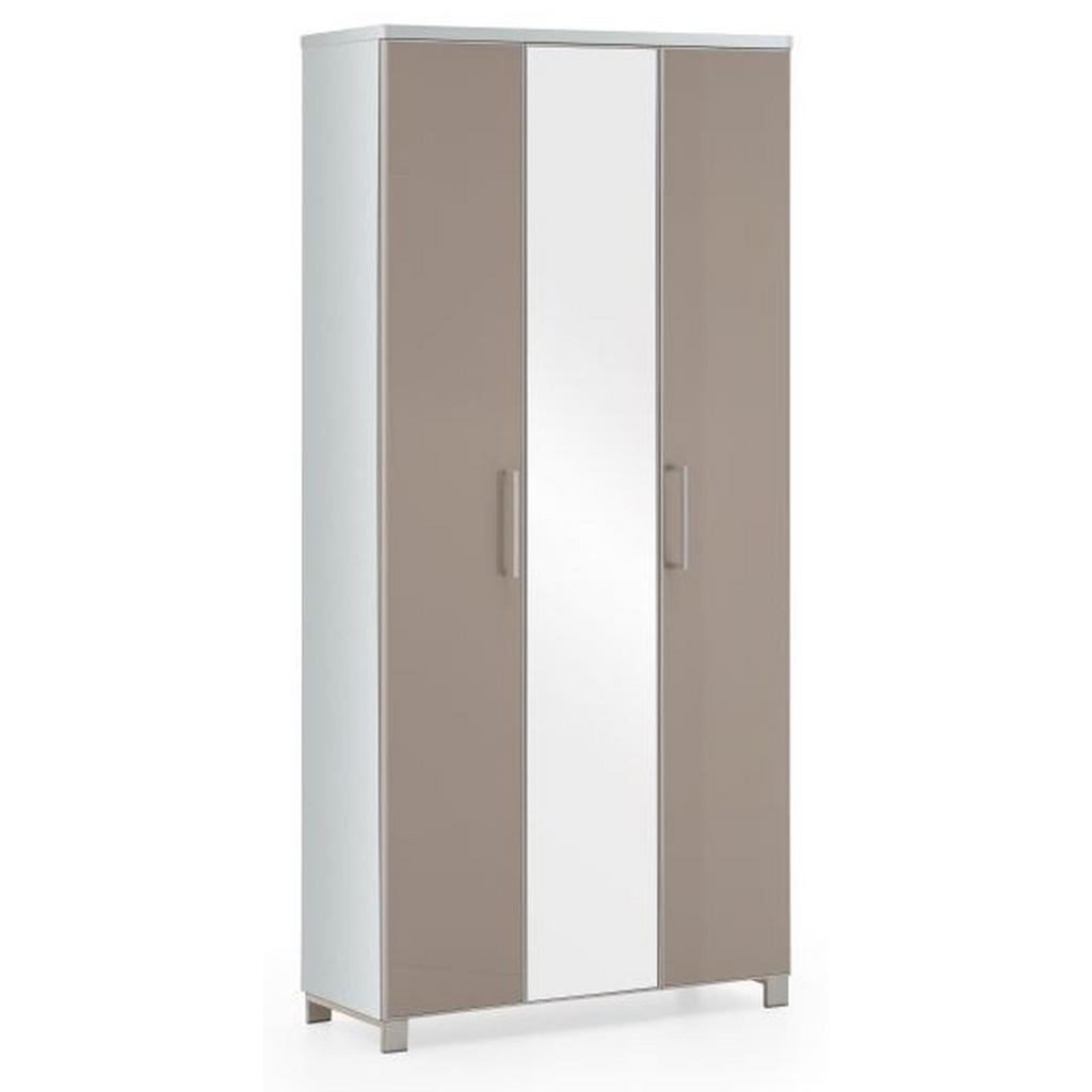GARDEROBNA OMARA bela, rjavosiva