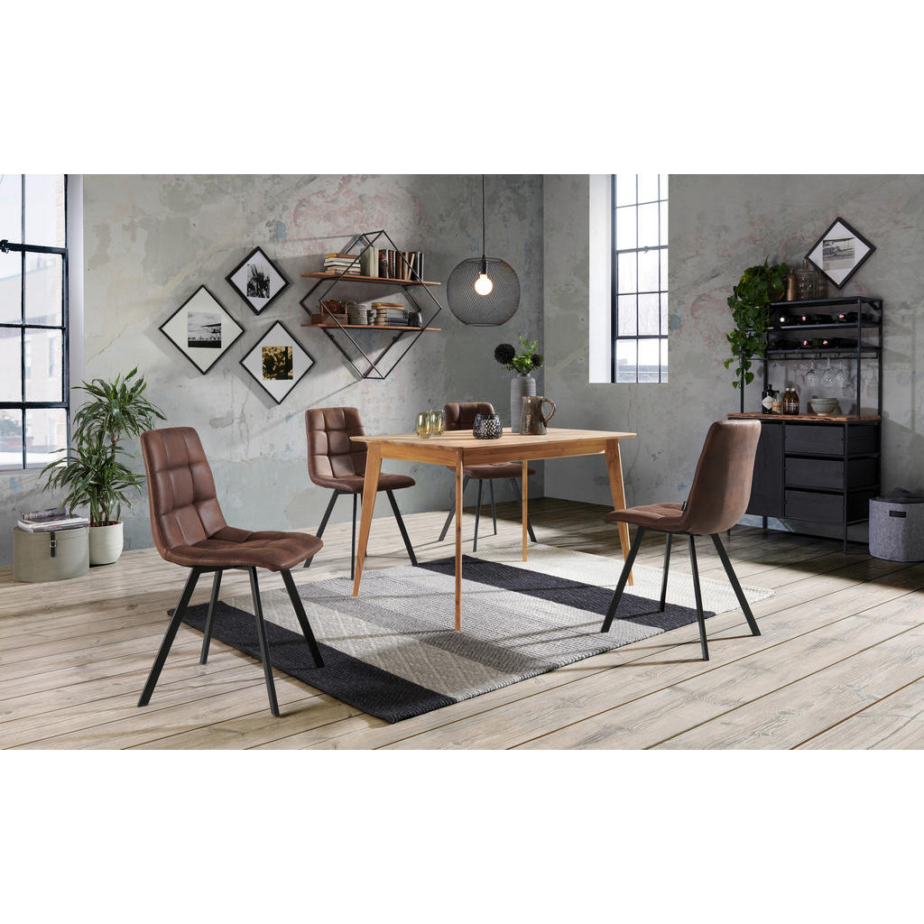 Alternative view of JEDILNA MIZA, masivno divji hrast barve hrasta