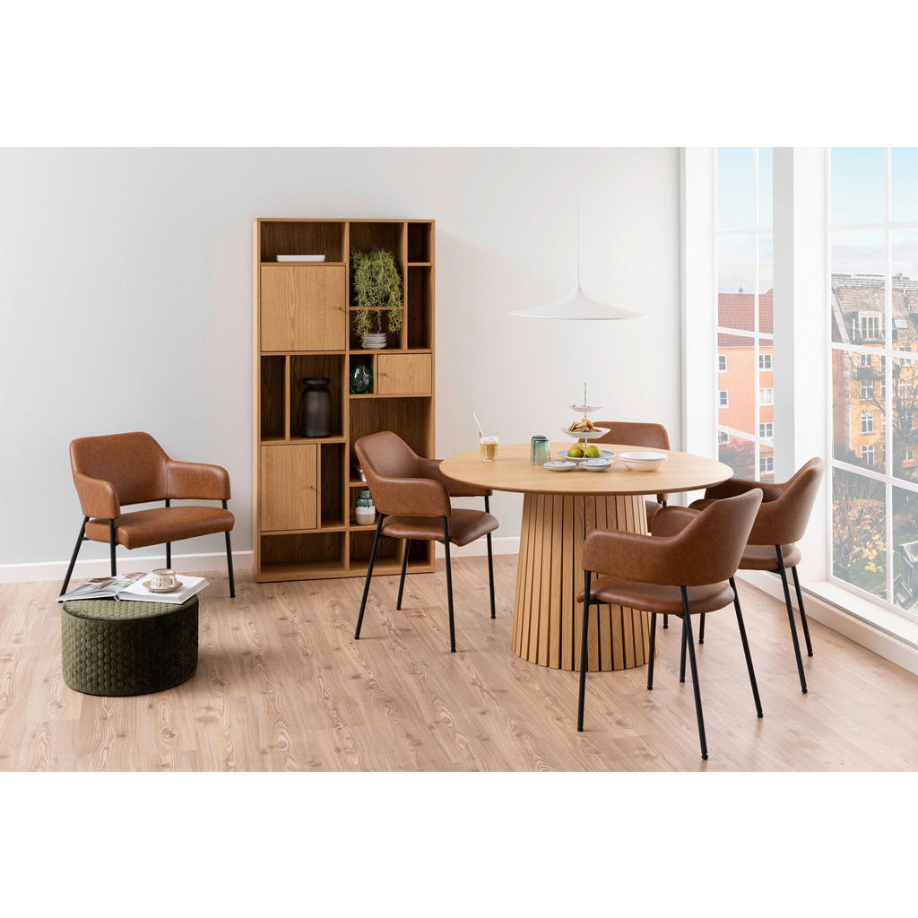 Alternative view of JEDILNA MIZA, furnirano hrast barve hrasta