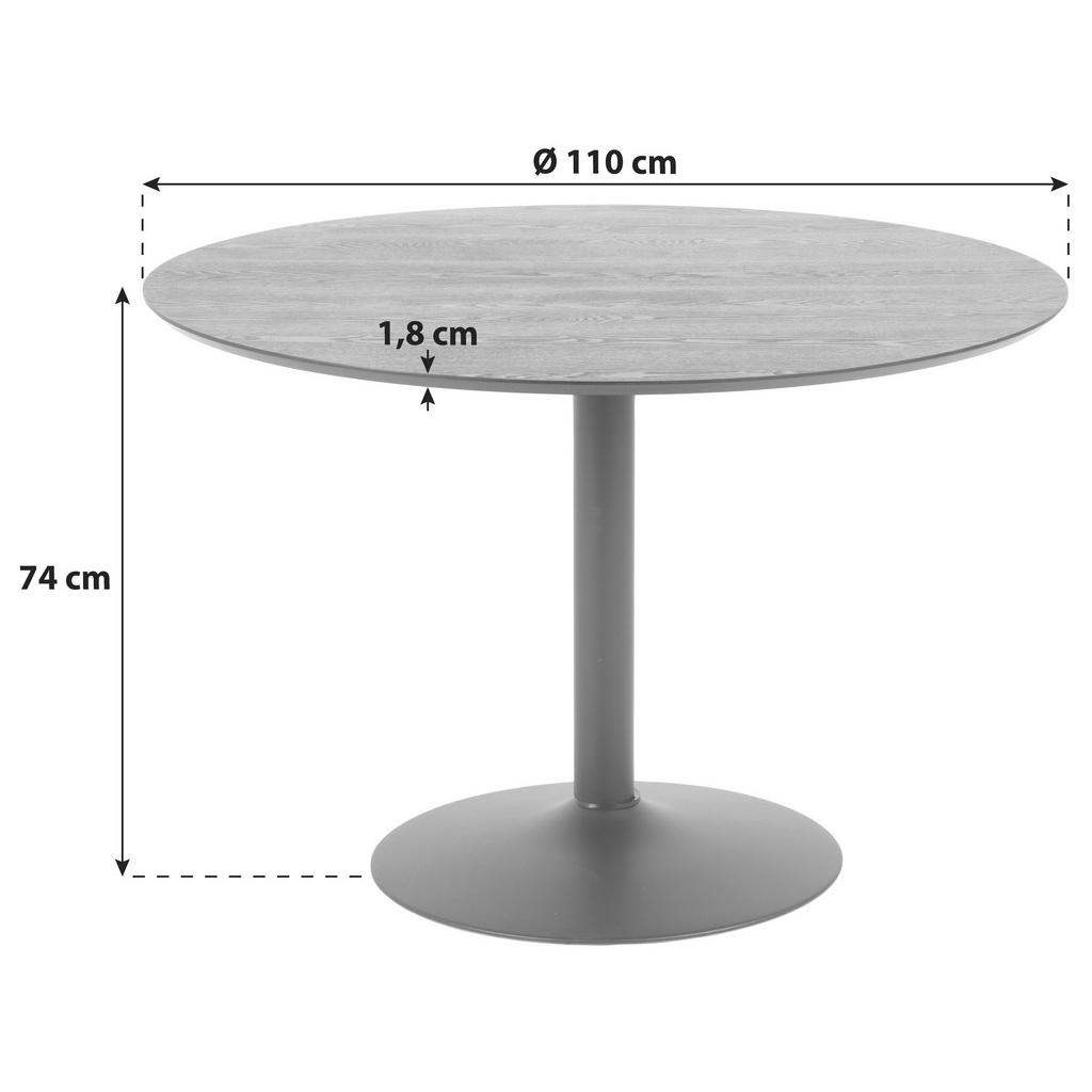 Alternative view of JEDILNA MIZA, furnirano črna, barve jesena