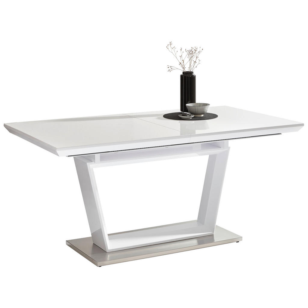 JEDILNA MIZA, bela, barve nerjavečega jekla