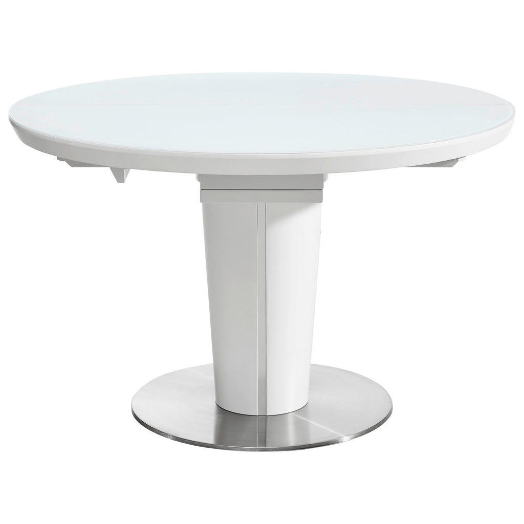 JEDILNA MIZA, bela, barve nerjavečega jekla