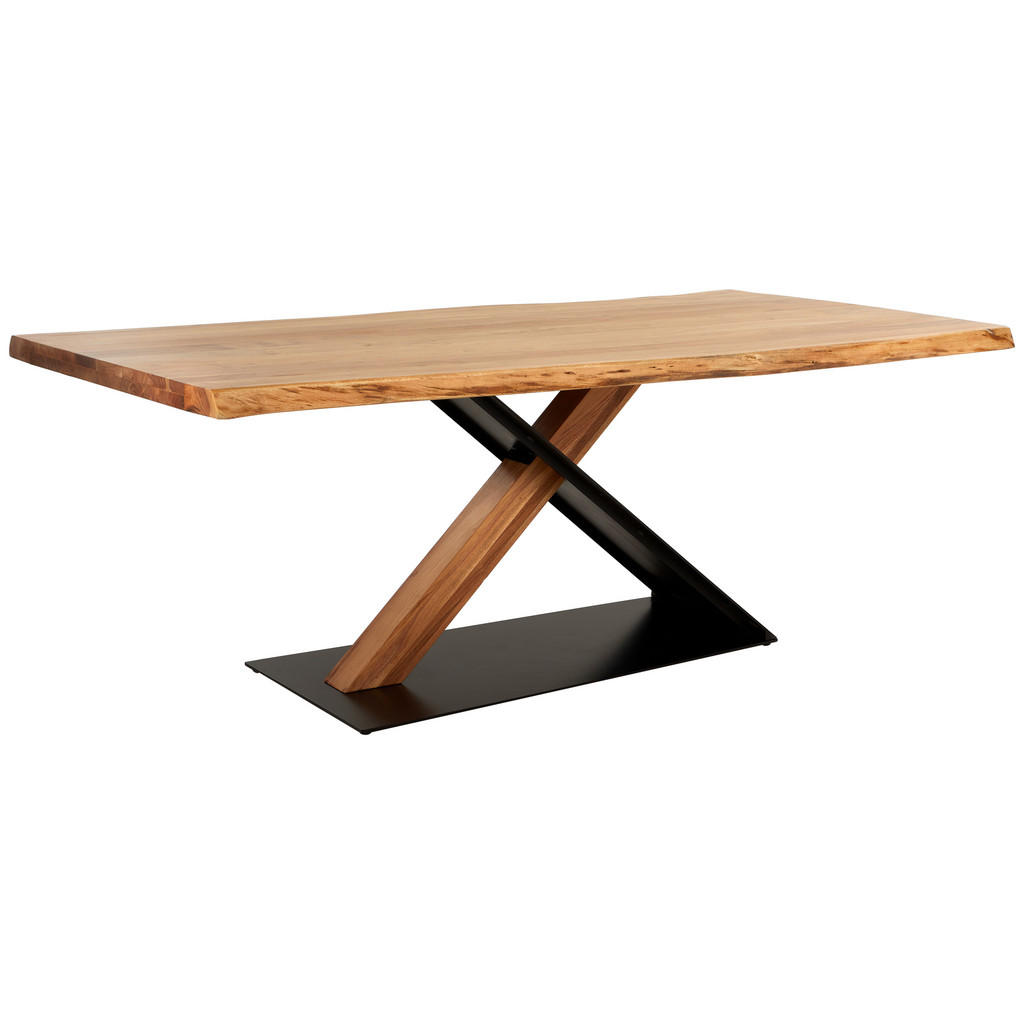 JEDILNA MIZA, v celoti masivno akacija črna, barve akacije