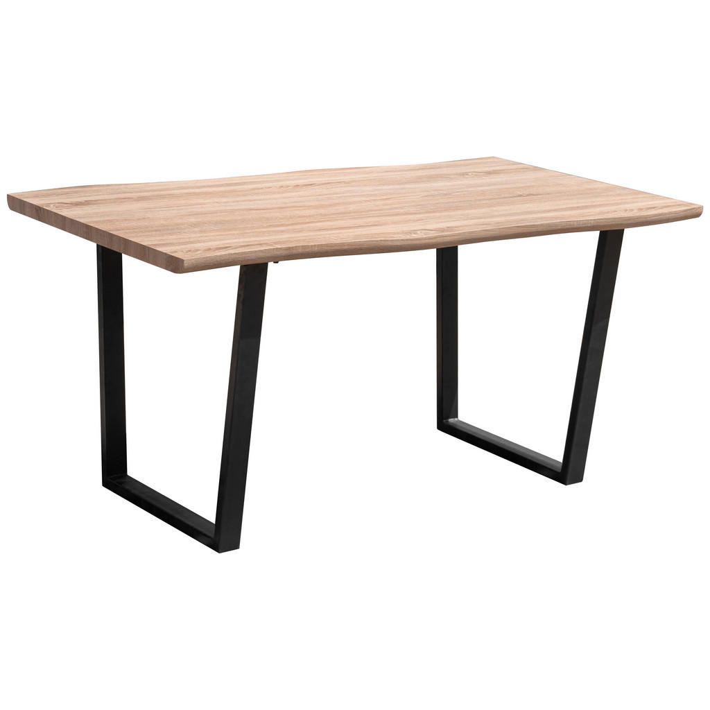 JEDILNA MIZA, črna, barve hrasta