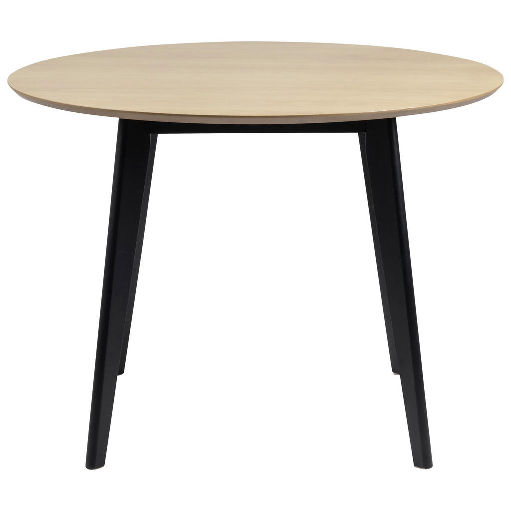 Alternative view of JEDILNA MIZA, furnirano, masivno hrast, les kavčukovca črna, barve hrasta