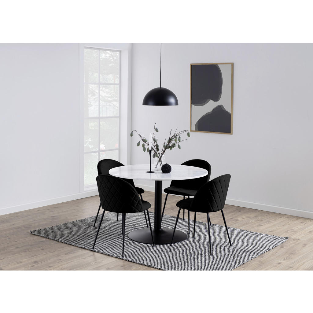 Alternative view of JEDILNA MIZA, črna, bela