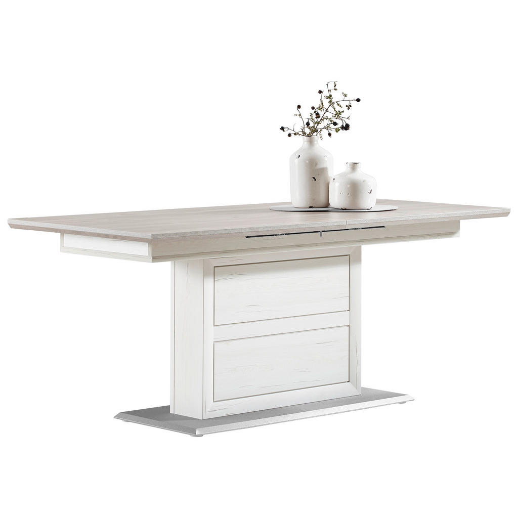 JEDILNA MIZA, siva, bela