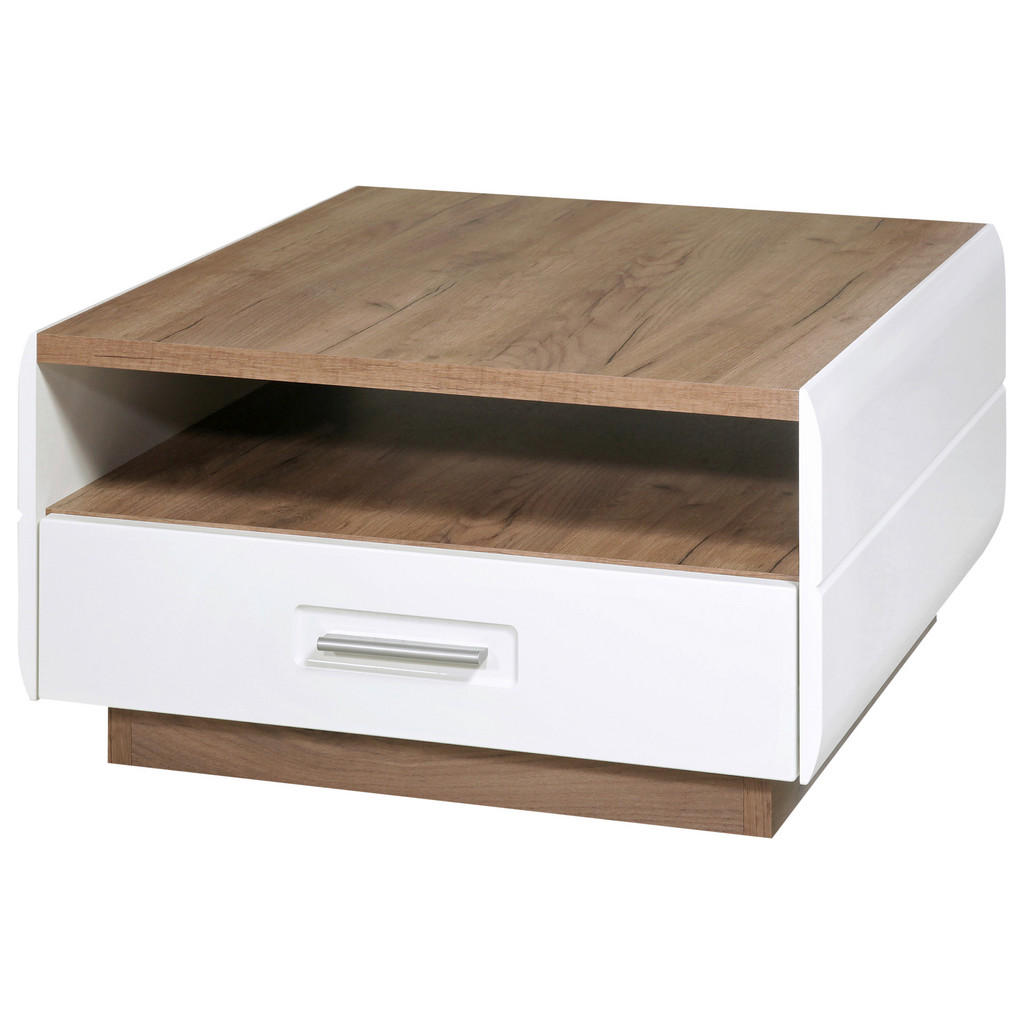 KLUBSKA MIZA, 75/39,5/75 cm barve hrasta, bela