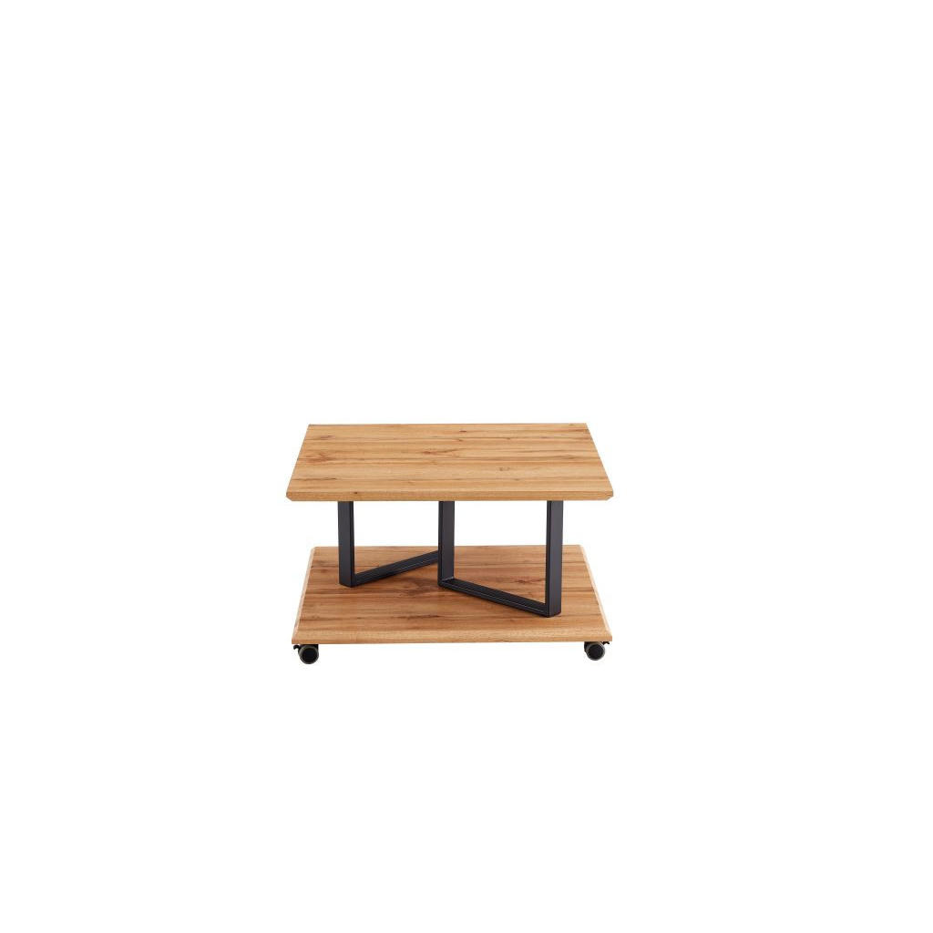 KLUBSKA MIZA, 80/45/80 cm črna, barve hrasta