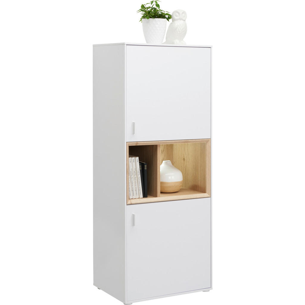 KOMODA, bela, barve hrasta