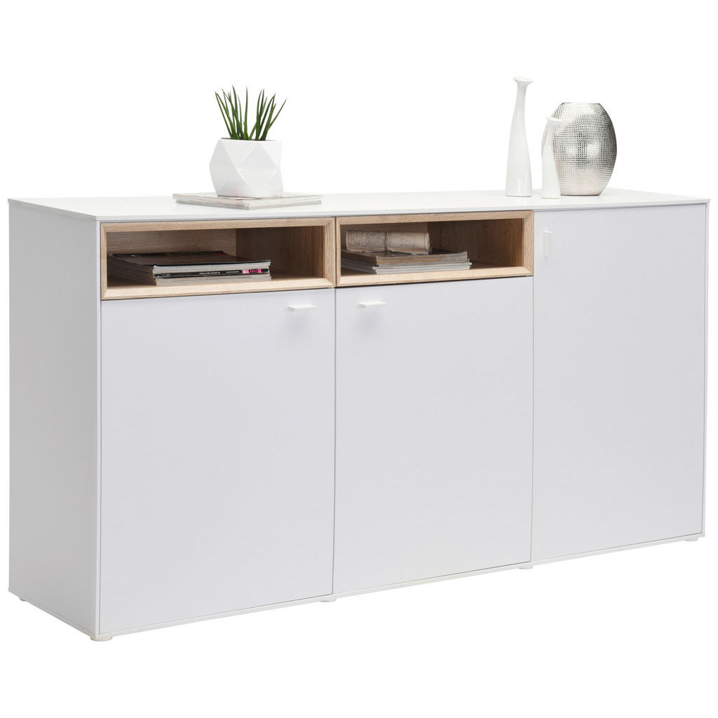 KOMODA, bela, barve hrasta