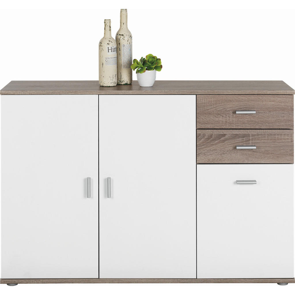 KOMODA, bela, hrast sonoma