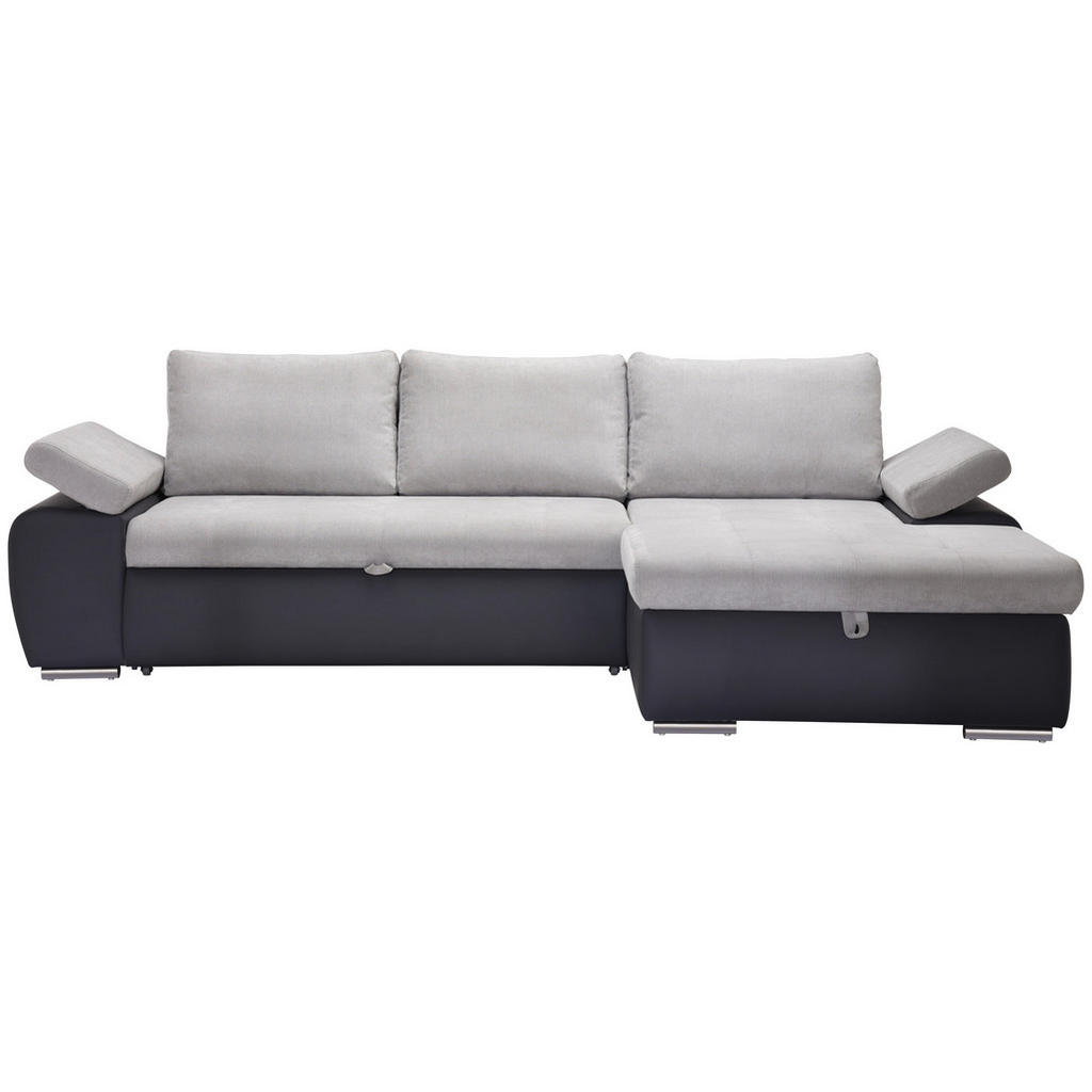 KOTNA ZOFA, gladka tkanina svetlo siva, temno siva