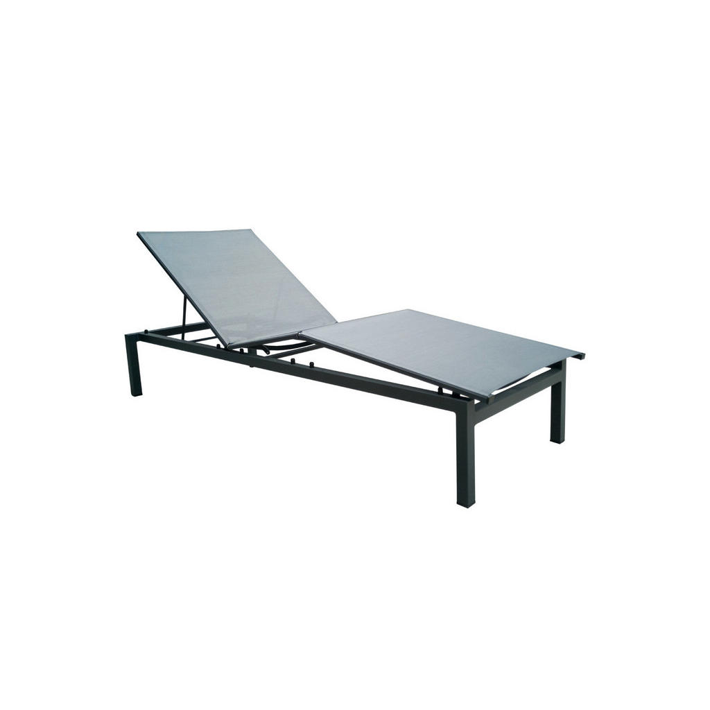 LEŽALNIK aluminij prašno lakirano črna, srebrne barve