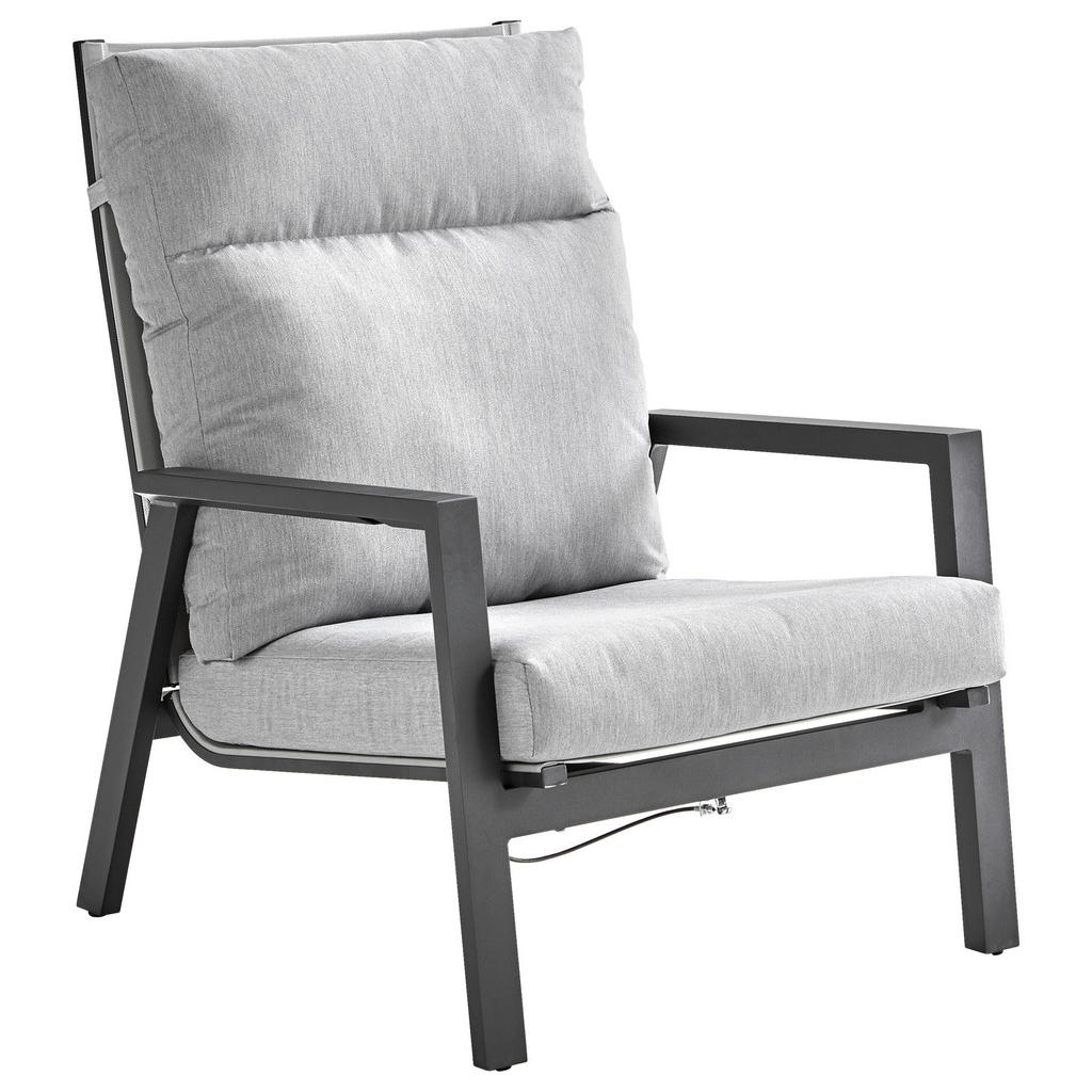 LOUNGE NASLANJAČ mrežasta prevleka aluminij