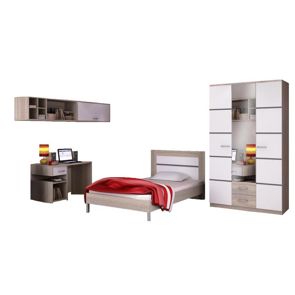 MLADINSKA SOBA bela, hrast sonoma