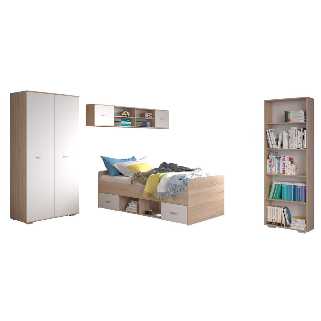 MLADINSKA SOBA bela, hrast sonoma