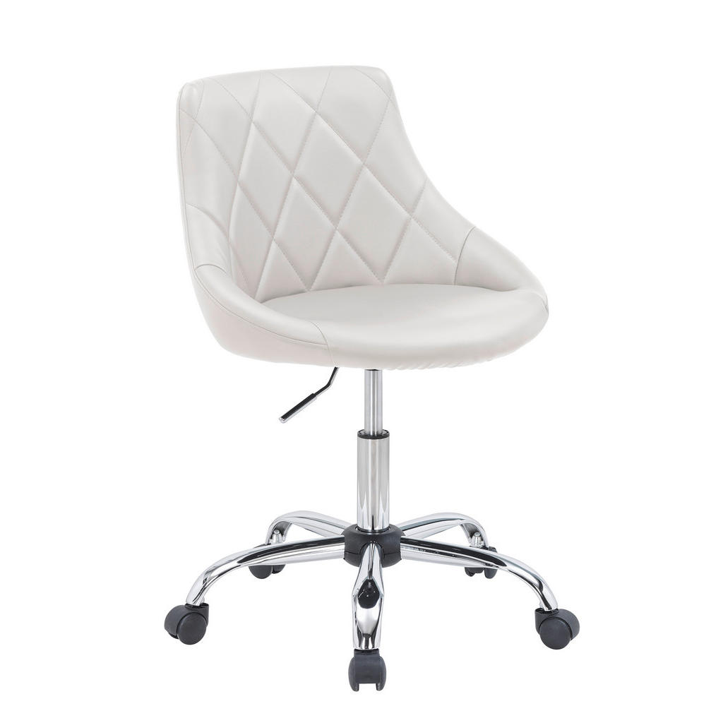 MLADINSKI VRTLJIVI STOL kovina, umetna masa, tekstil bela, barve kroma