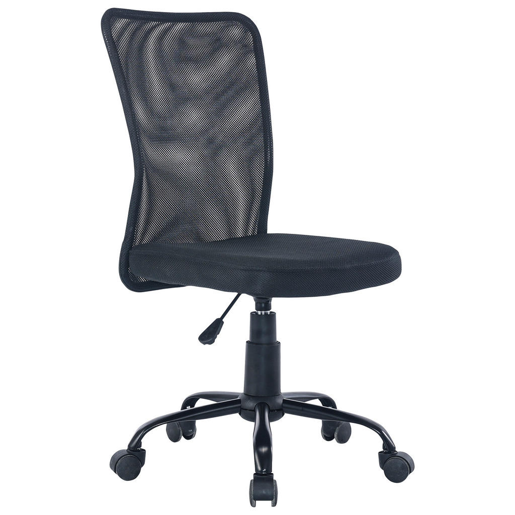 MLADINSKI VRTLJIVI STOL kovina, umetna masa, tekstil črna