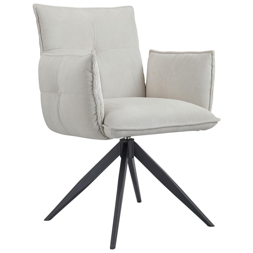 NASLANJAČ, kovina, tekstil črna, bež