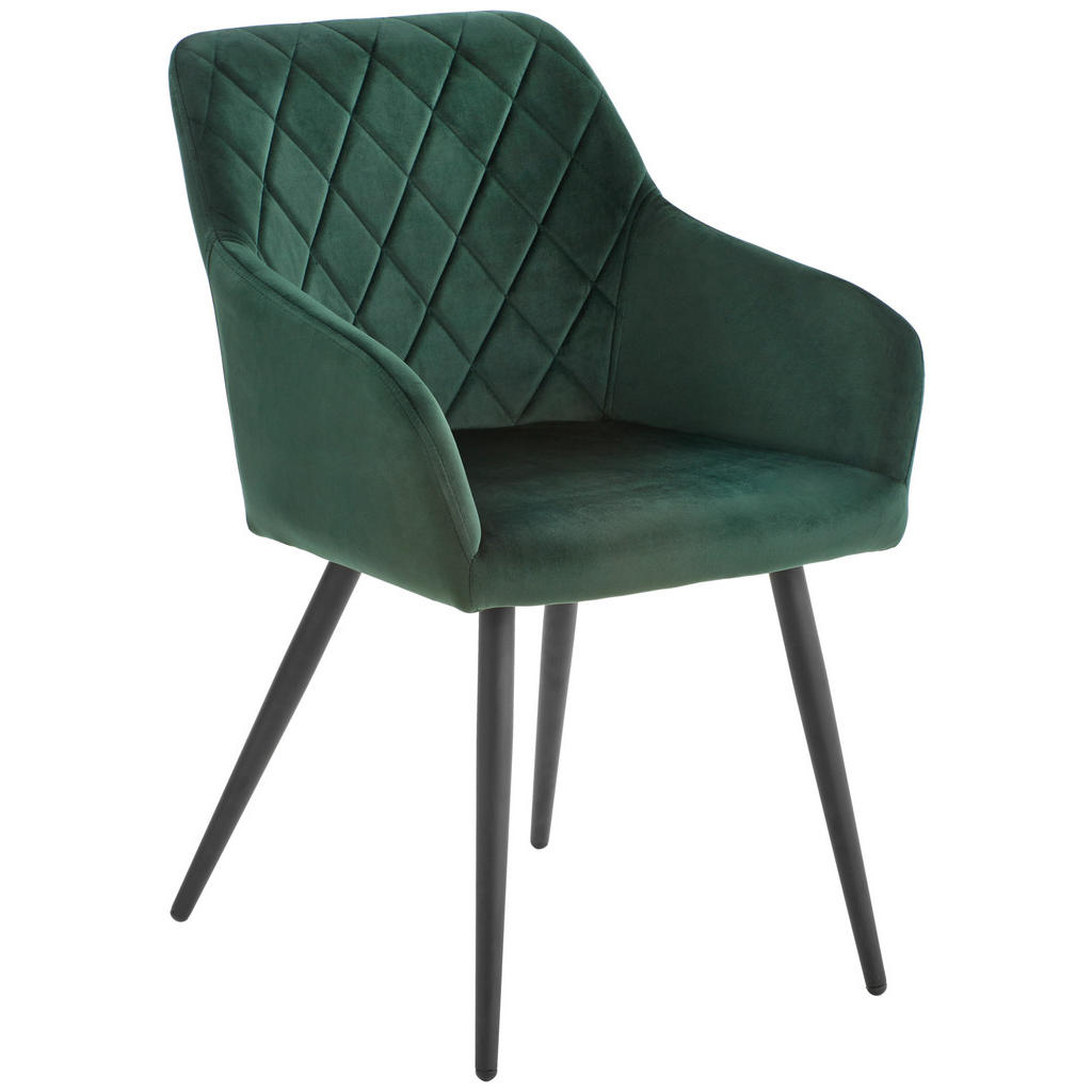 NASLANJAČ, les, kovina, tekstil črna, temno zelena