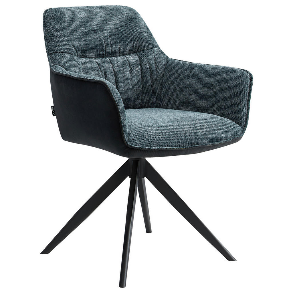 NASLANJAČ, kovina, tekstil modra, črna