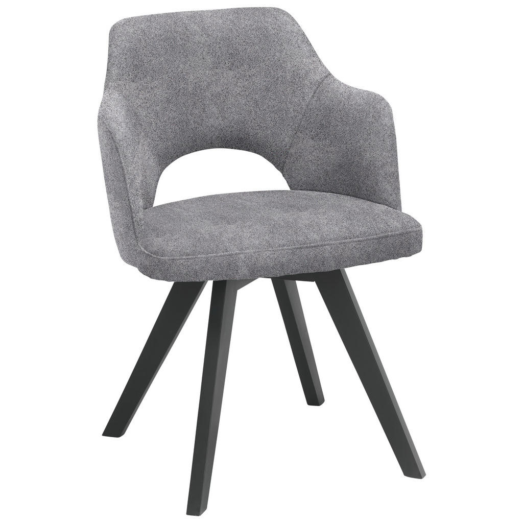 NASLANJAČ, les, tekstil siva, črna