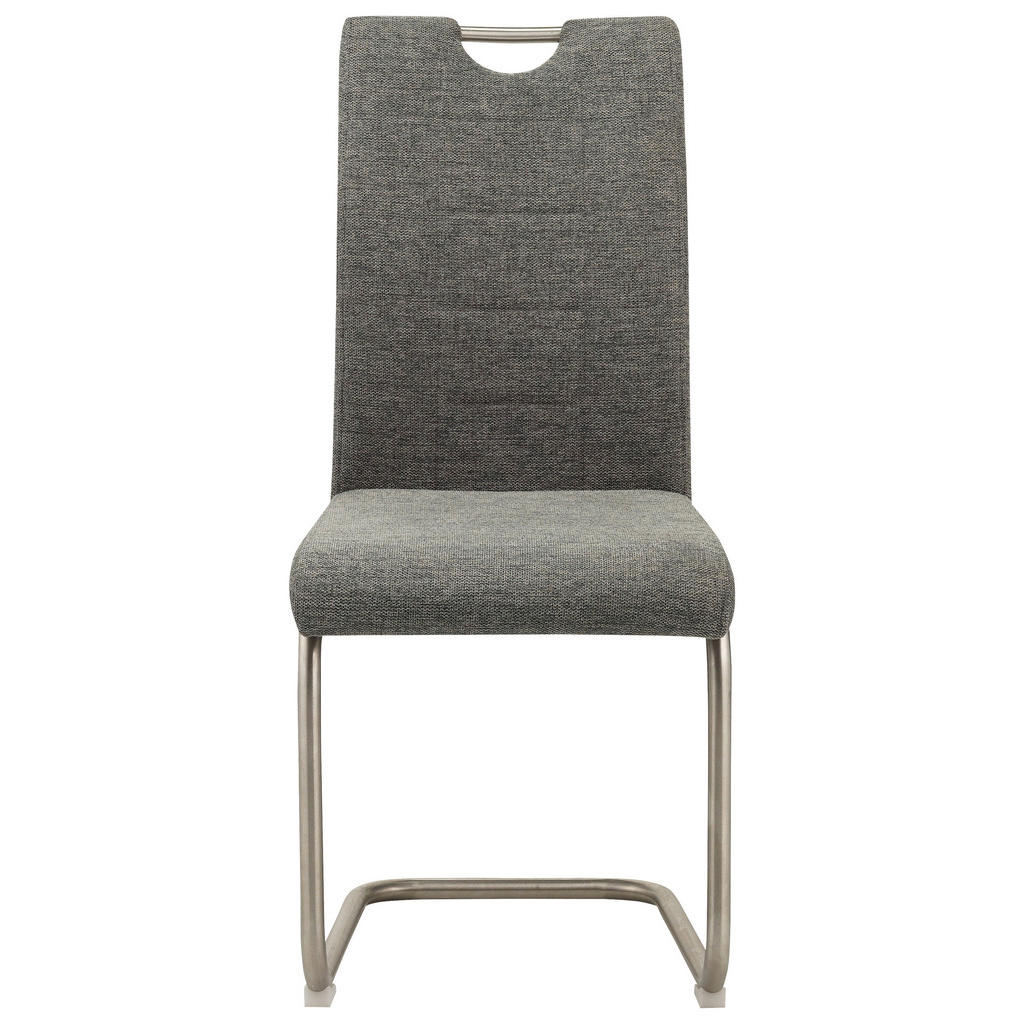 Alternative view of NIHAJNI STOL, tekstil, kovina barve nerjavečega jekla, siva