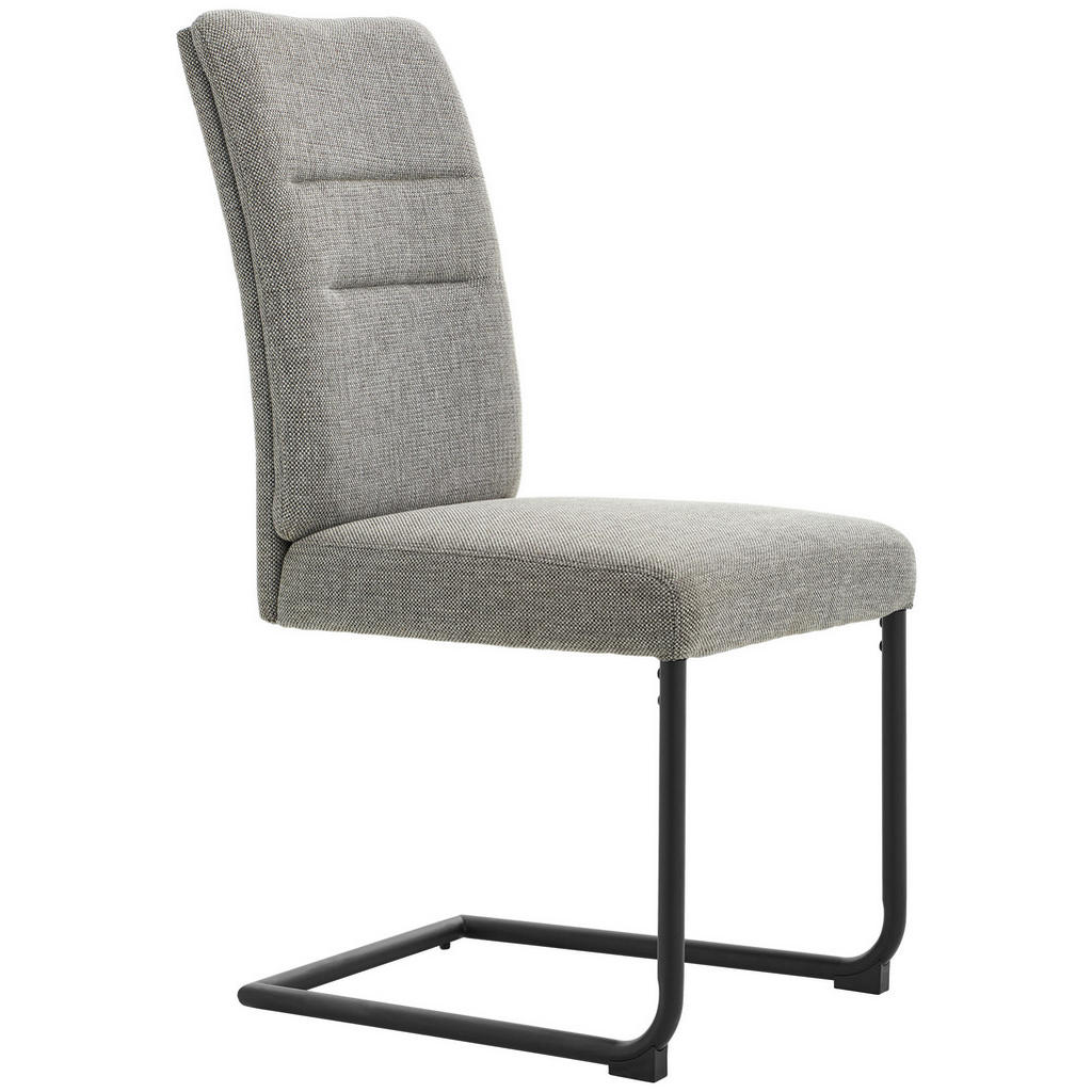 NIHAJNI STOL, kovina, tekstil črna, svetlo siva