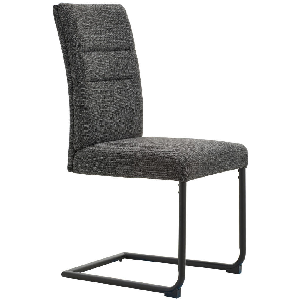 NIHAJNI STOL, kovina, tekstil črna, temno siva