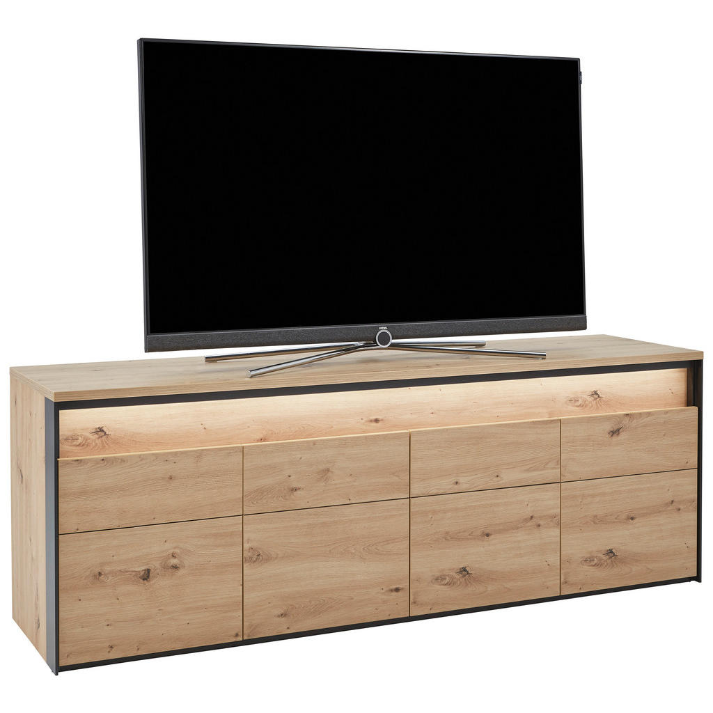 NIZKA OMARICA črna, hrast artisan