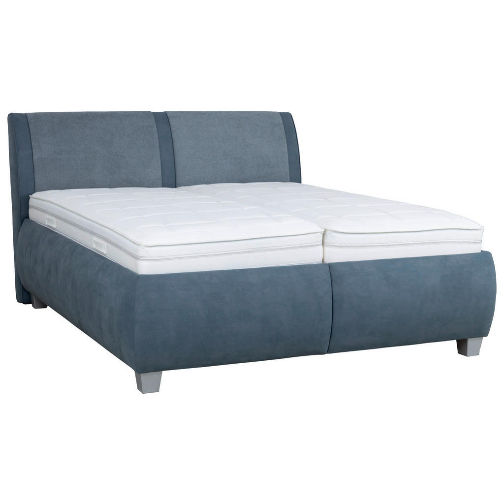 OBLAZINJENA POSTELJA 180 cm  x 200 cm , tekstil modrosiva