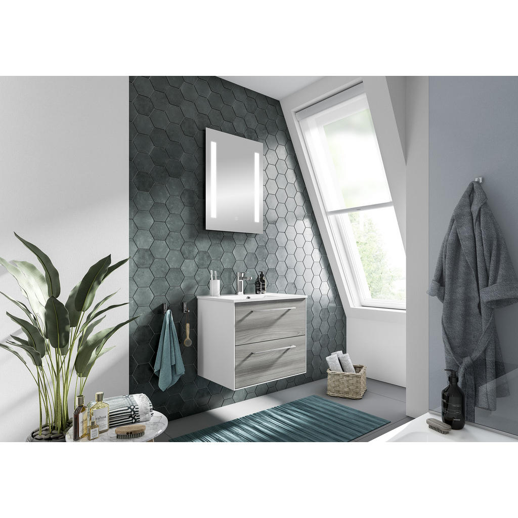 OGLEDALO ZA KOPALNICO, 50/70/3 cm steklo - slika 3