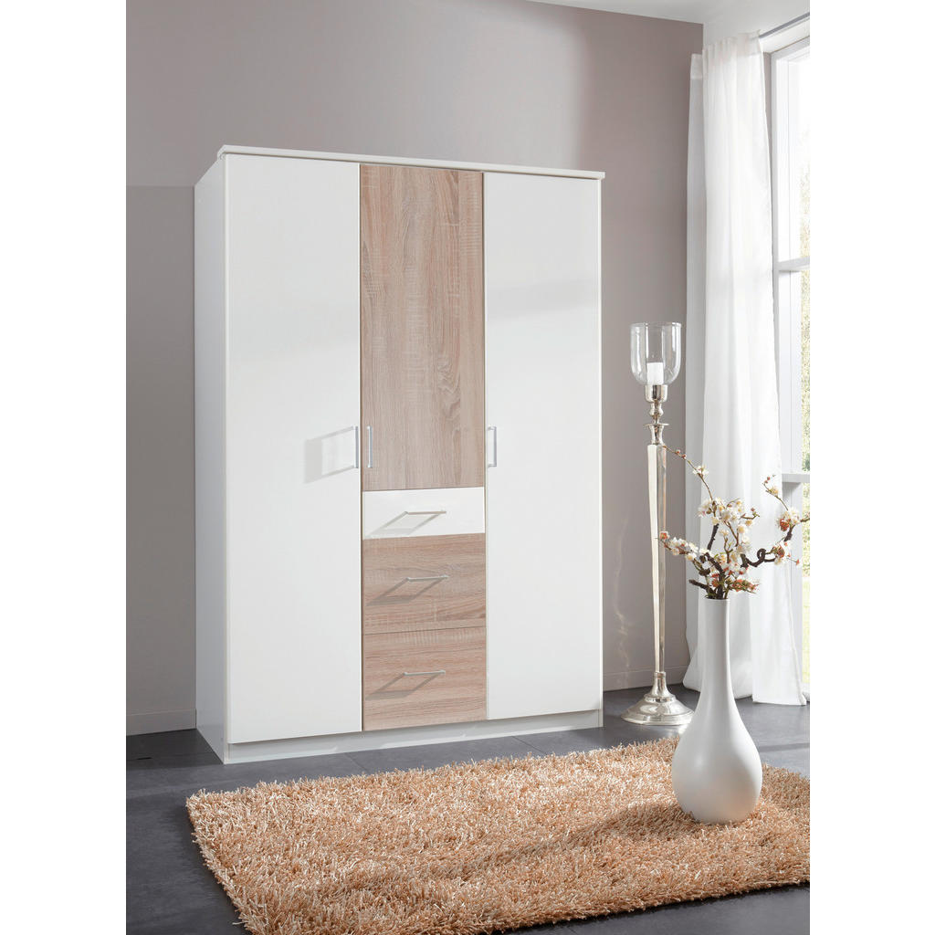 OMARA S KLASIČNIMI VRATI, bela, barve hrasta