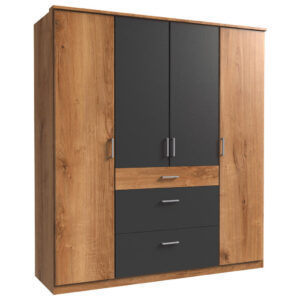 OMARA S KLASIČNIMI VRATI, barve grafita, barve hrasta