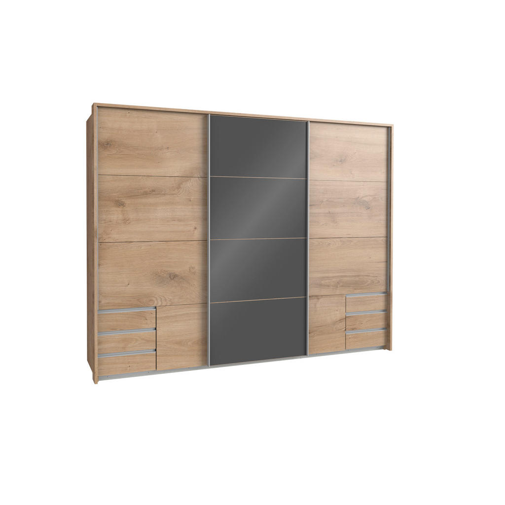 OMARA Z DRSNIMI VRATI, hrast siva, barve hrasta