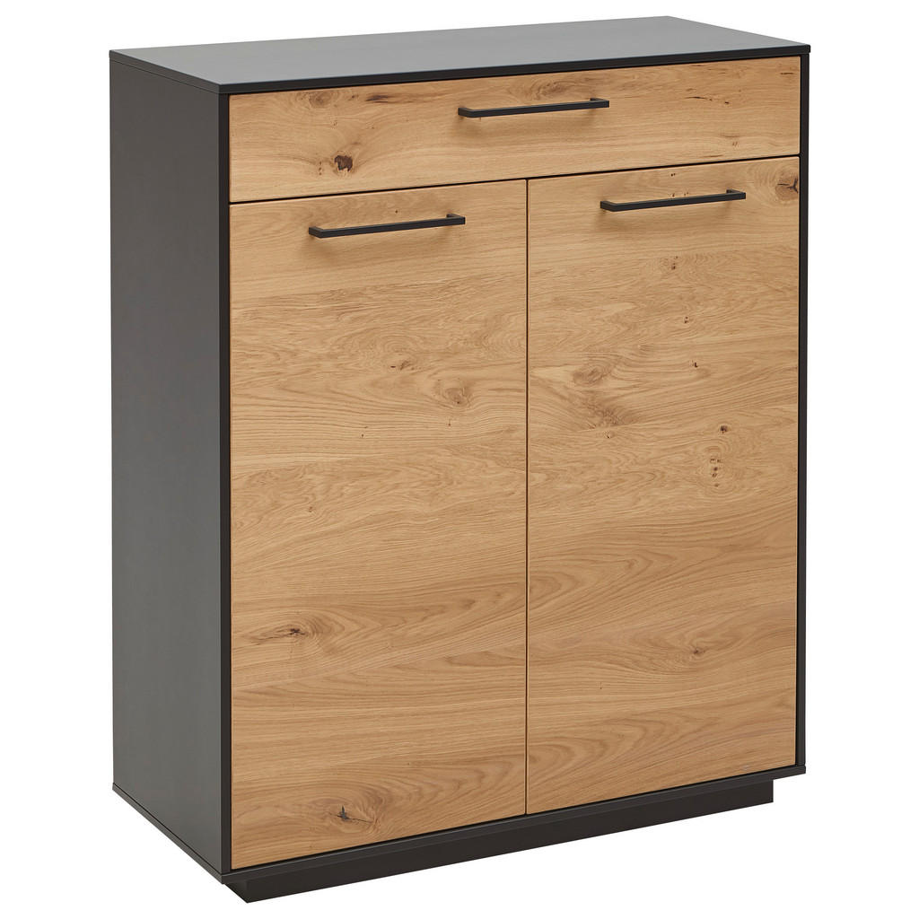 OMARA ZA ČEVLJE furnirano antracit, barve hrasta