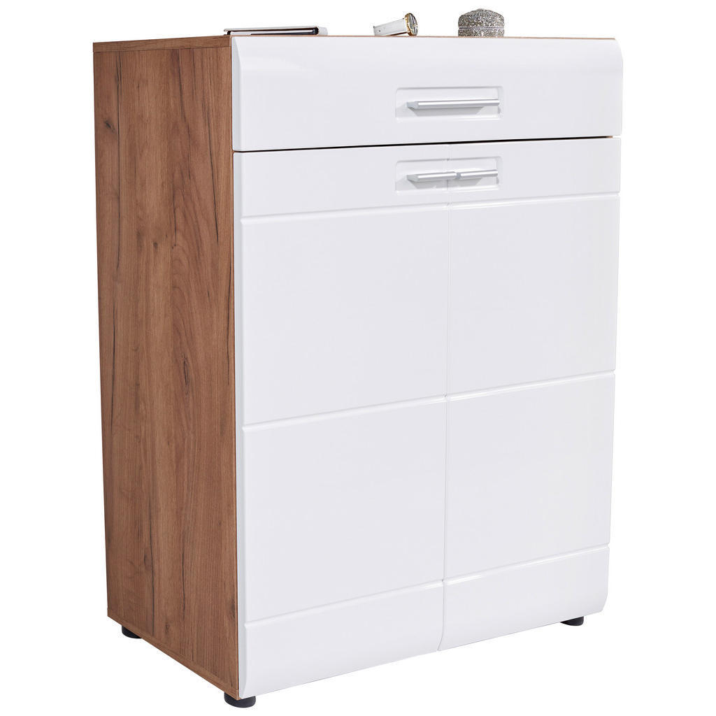 OMARA ZA ČEVLJE bela, barve hrasta